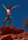 top outdoor girl posing