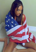 patriot girl Ashley spends July 4th just wearing a flag