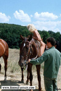 blond cowgirls riding topless 6