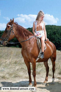 blond cowgirls riding topless 7