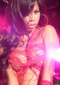 exotic action girl with big boobs in red lights