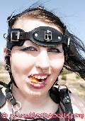 outdoor training kinky latex and rubber ponygirls 14